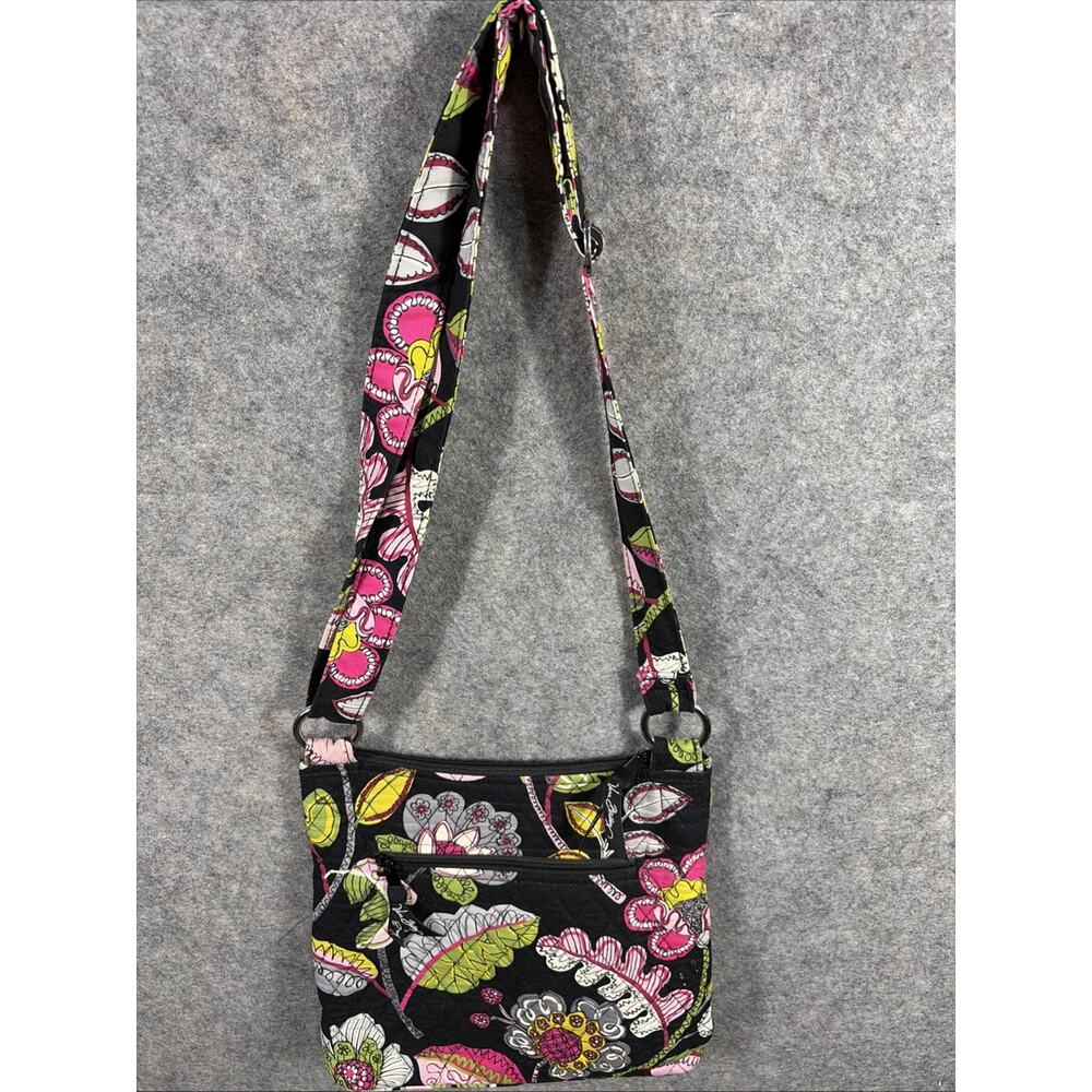 Vera Bradley Moon Blooms Triple Zip Hipster Crossbody Shoulder Bag Purse - Picture 4 of 13